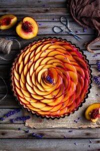 Pink Lady Food Photographer of the Year 2024 Winners: A Visual Feast 8 - Deartline Summer Nectarine and Lavender Tart by Barbora Baretic
