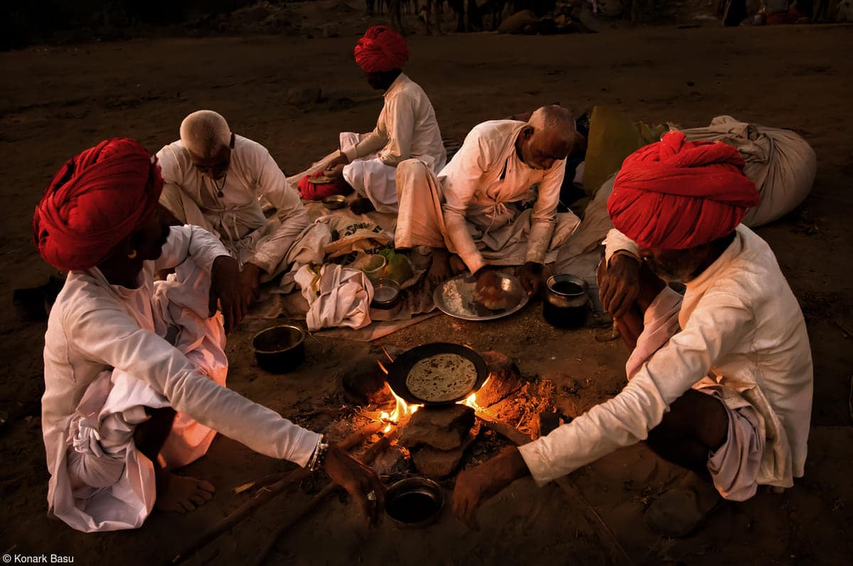 Traditional Dinner of a Shepherd Family by Konark Basu - 2nd Place Food for the Family