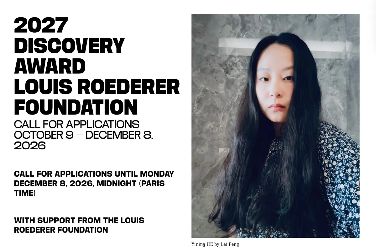 Rencontres d’Arles Discovery Award 2027 by Louis Roederer Foundation